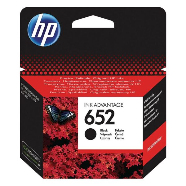 0003636 hp inkjet no652 black f6v25ae hpf6v25ae